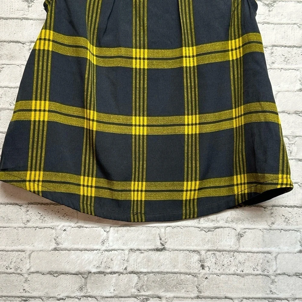 OLD NAVY Black Yellow Size 5T Sleeveless Plaid Toddler Kids Top